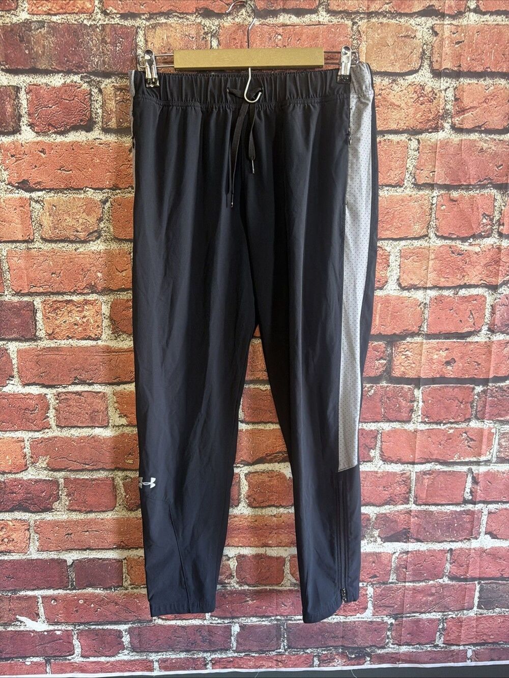 Under Armour Womens Squad Woven Warm Up Pants Medium Black Heat Gear 1295305
